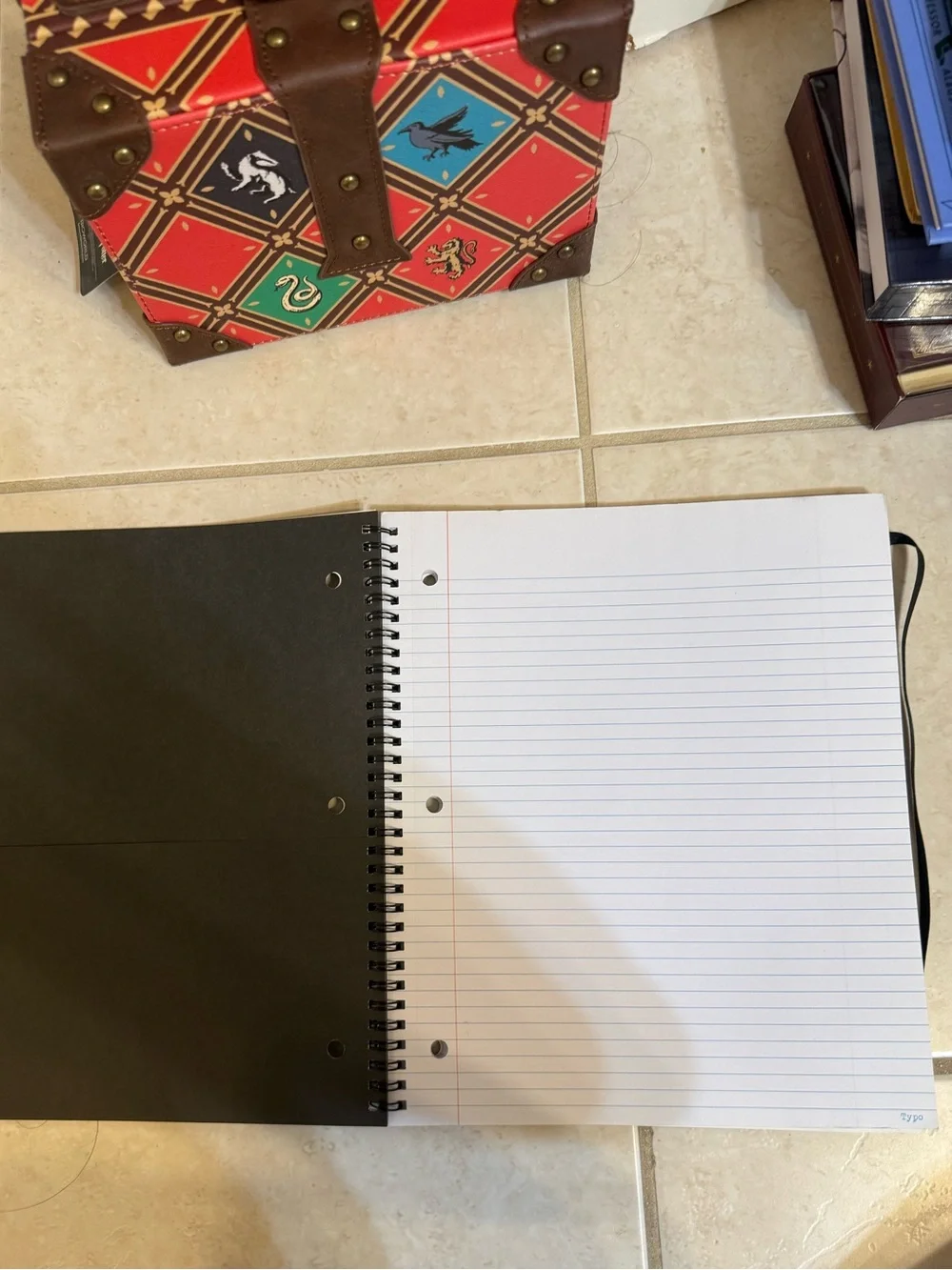 Harry Potter Spiral Notebook with Elastic Band - Midnight Purple